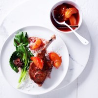 Spiced-Pork Cutlets With Blood Plum Sauce